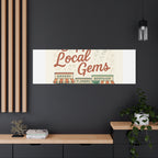 Support Local Gems Canvas Wall Art — Small Business Bakery Flowers Bookshop Print