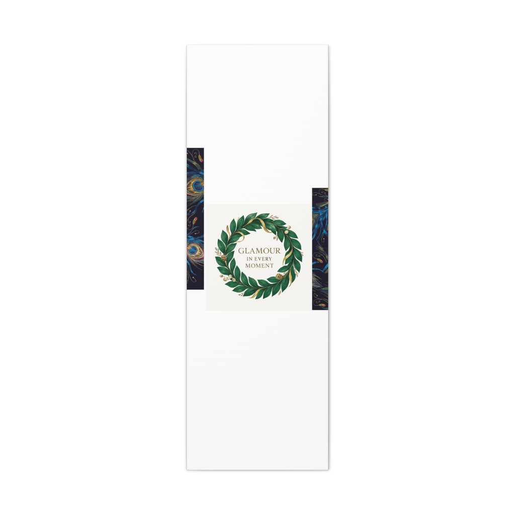 Canvas Wall Art - 'Glamour in Every Moment' Green Laurel Wreath