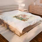 Support Local Gems Velveteen Plush Blanket — Small Business Bakery, Flower & Bookshop Design