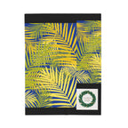 Glamour in Every Moment Velveteen Plush Blanket — Elegant Laurel Wreath Cozy Throw