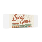 Support Local Gems Canvas Wall Art — Small Business Bakery Flowers Bookshop Print