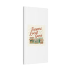 Support Local Gems Canvas Wall Art — Small Business Bakery Flowers Bookshop Print