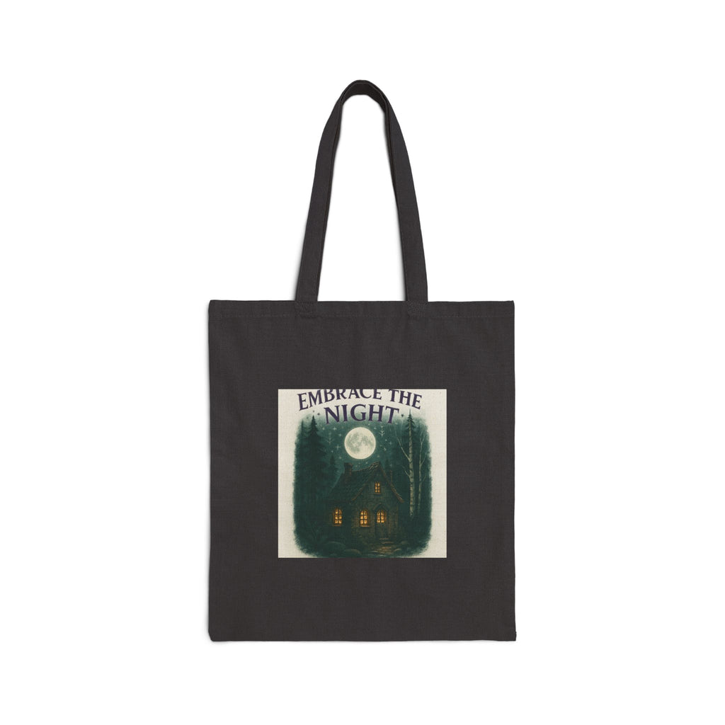 Tote Bag — "Embrace the Night" Moonlit Forest Canvas Tote