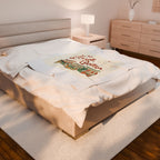 Support Local Gems Velveteen Plush Blanket — Small Business Bakery, Flower & Bookshop Design
