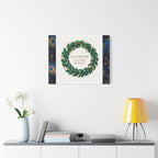 Canvas Wall Art - 'Glamour in Every Moment' Green Laurel Wreath