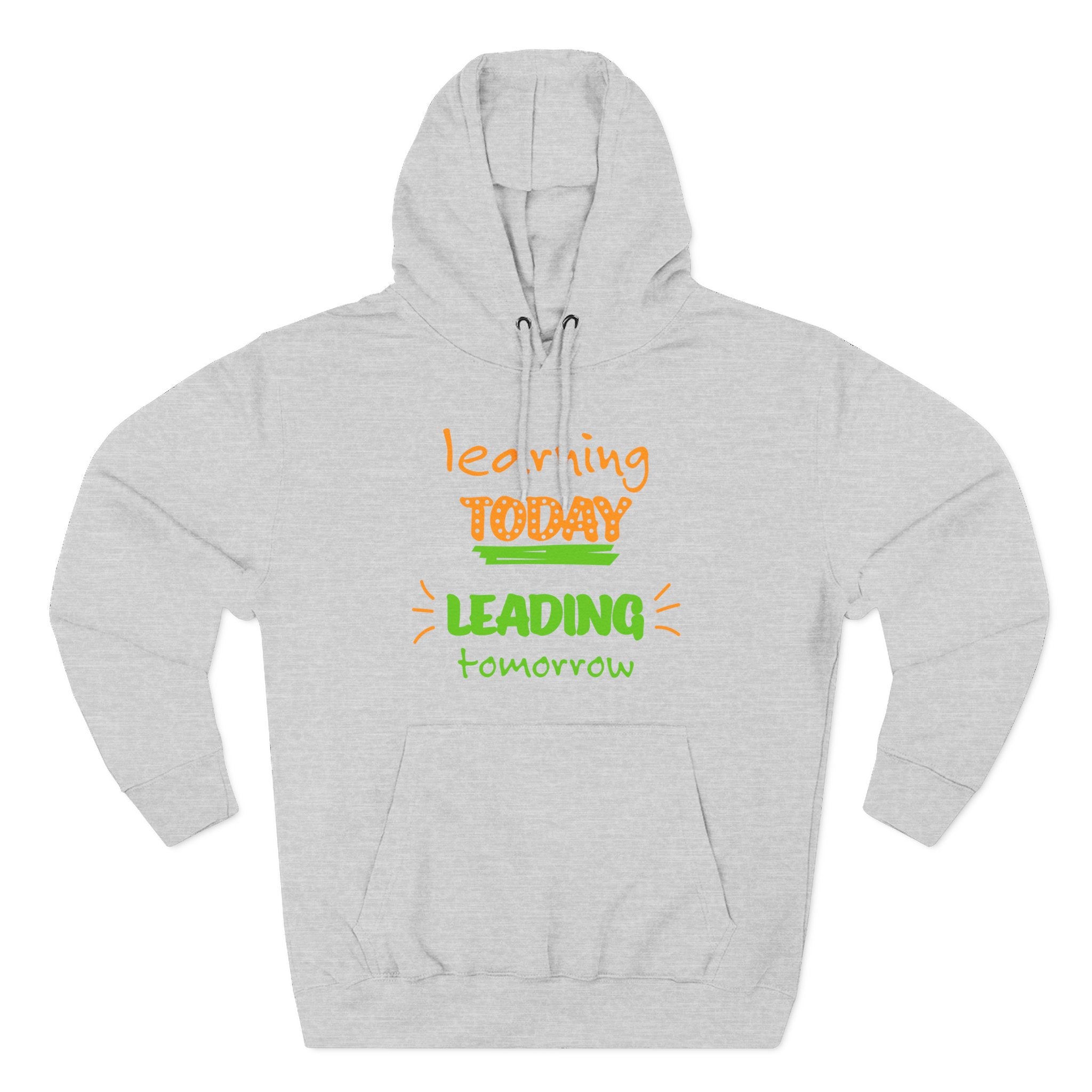 Hoodie - "Learning Today, Leading Tomorrow" Kids Inspirational Fleece Hoodie