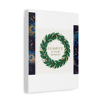 Canvas Wall Art - 'Glamour in Every Moment' Green Laurel Wreath
