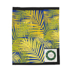 Glamour in Every Moment Velveteen Plush Blanket — Elegant Laurel Wreath Cozy Throw