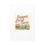 Support Local Gems Canvas Wall Art — Small Business Bakery Flowers Bookshop Print