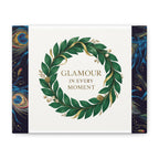 Canvas Wall Art - 'Glamour in Every Moment' Green Laurel Wreath