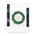 Canvas Wall Art - 'Glamour in Every Moment' Green Laurel Wreath