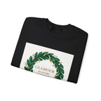 Crewneck Sweatshirt — "Glamour In Every Moment" Wreath Graphic