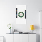 Canvas Wall Art - 'Glamour in Every Moment' Green Laurel Wreath