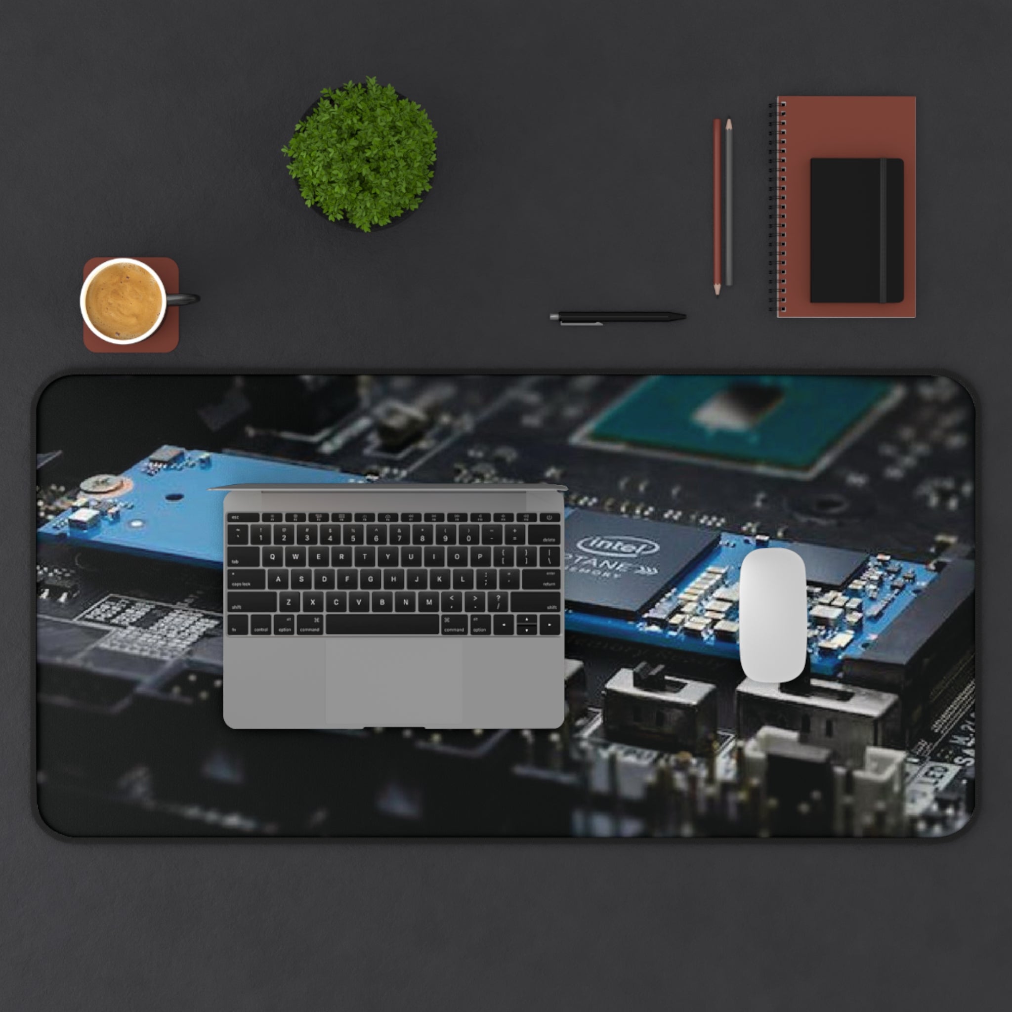 Cyber City Gaming Desk Mat — Neon Nightscape Desk Pad