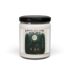Embrace the Night Soy Candle — 9oz Scented Jar Candle with Moonlit Cabin Label