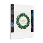 Canvas Wall Art - 'Glamour in Every Moment' Green Laurel Wreath