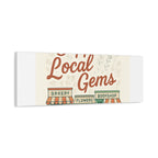 Support Local Gems Canvas Wall Art — Small Business Bakery Flowers Bookshop Print