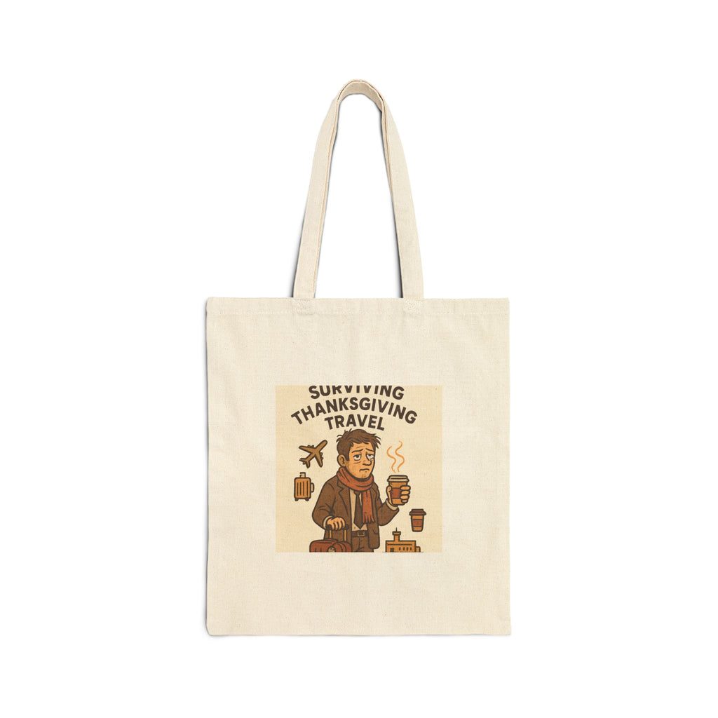 Tote — "Surviving Thanksgiving Travel" Funny Holiday Tote Bag