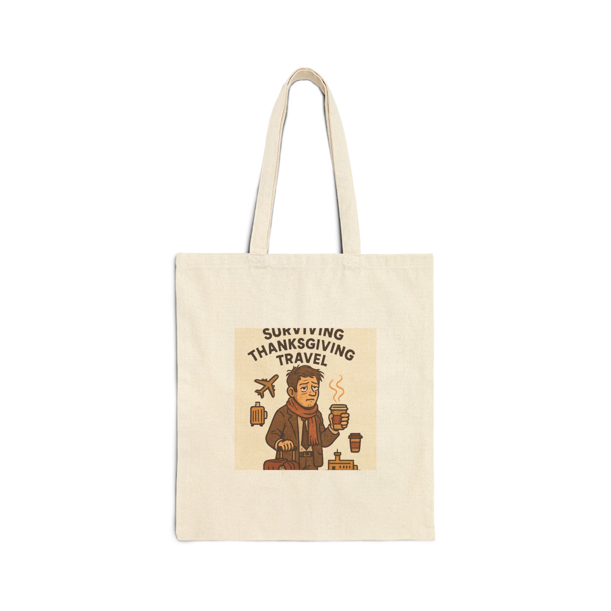 Tote — "Surviving Thanksgiving Travel" Funny Holiday Tote Bag