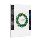 Canvas Wall Art - 'Glamour in Every Moment' Green Laurel Wreath