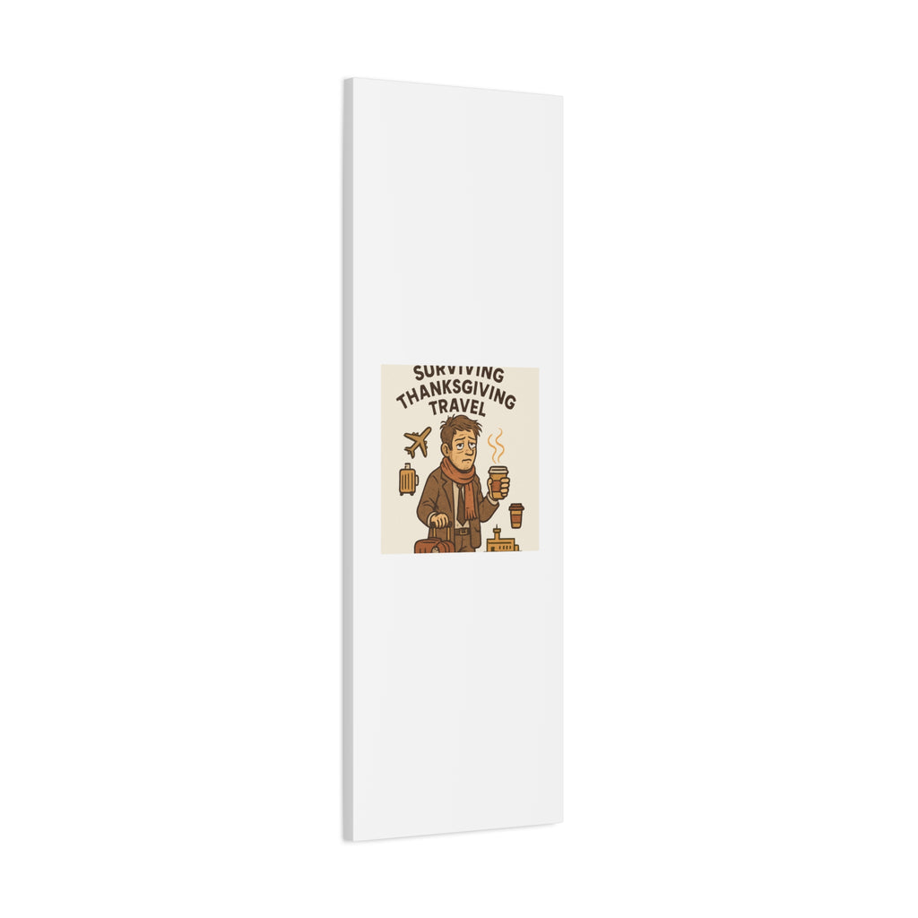 Surviving Thanksgiving Travel Canvas Art — Funny Travel Humor Wall Decor