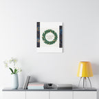 Canvas Wall Art - 'Glamour in Every Moment' Green Laurel Wreath