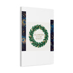 Canvas Wall Art - 'Glamour in Every Moment' Green Laurel Wreath