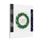 Canvas Wall Art - 'Glamour in Every Moment' Green Laurel Wreath