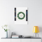 Canvas Wall Art - 'Glamour in Every Moment' Green Laurel Wreath