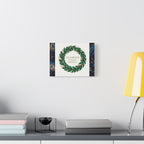 Canvas Wall Art - 'Glamour in Every Moment' Green Laurel Wreath