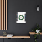 Canvas Wall Art - 'Glamour in Every Moment' Green Laurel Wreath