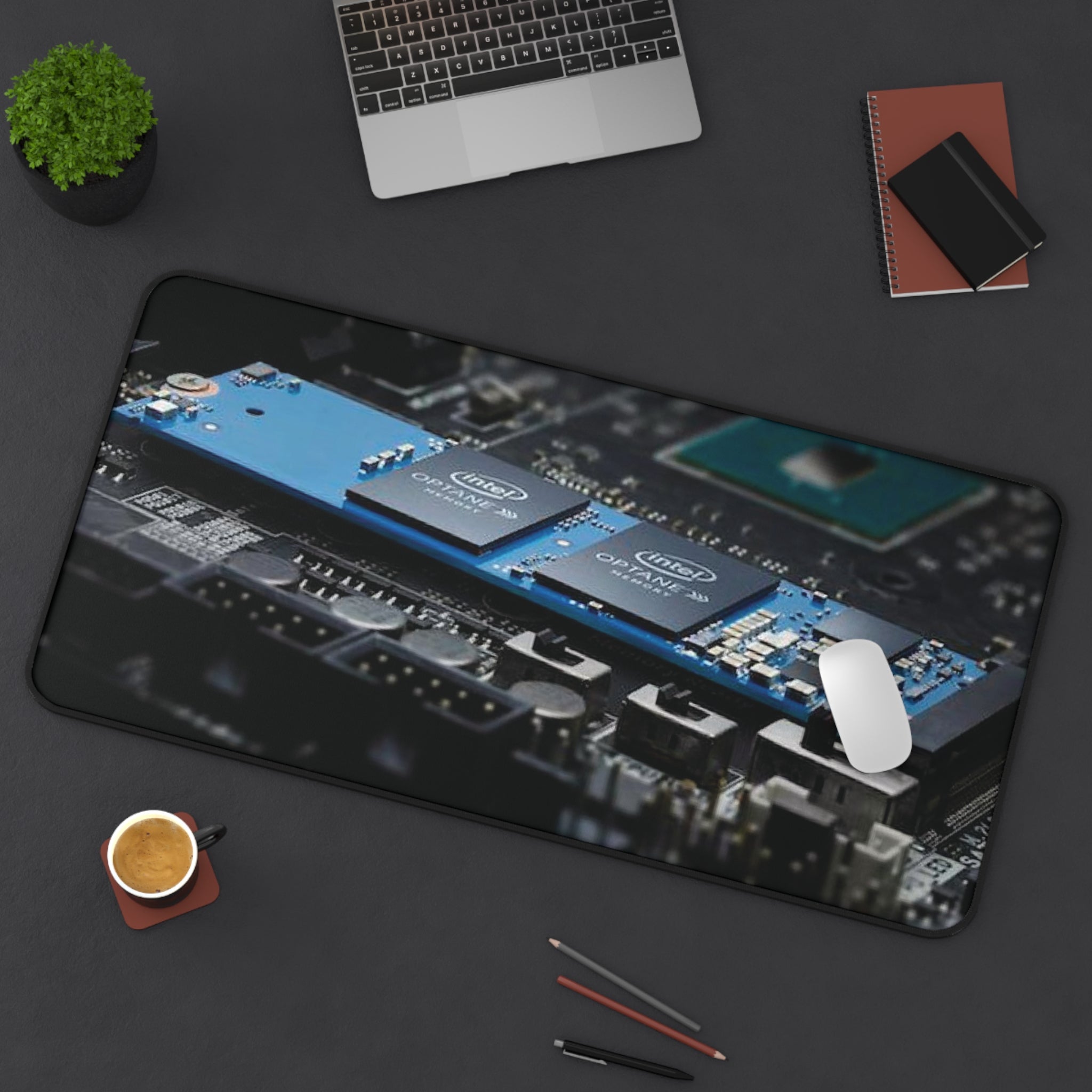 Cyber City Gaming Desk Mat — Neon Nightscape Desk Pad