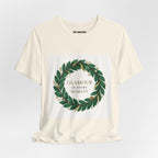 Glamour In Every Moment Tee — Botanical Wreath Inspirational Shirt