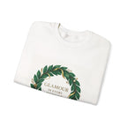 Crewneck Sweatshirt — "Glamour In Every Moment" Wreath Graphic