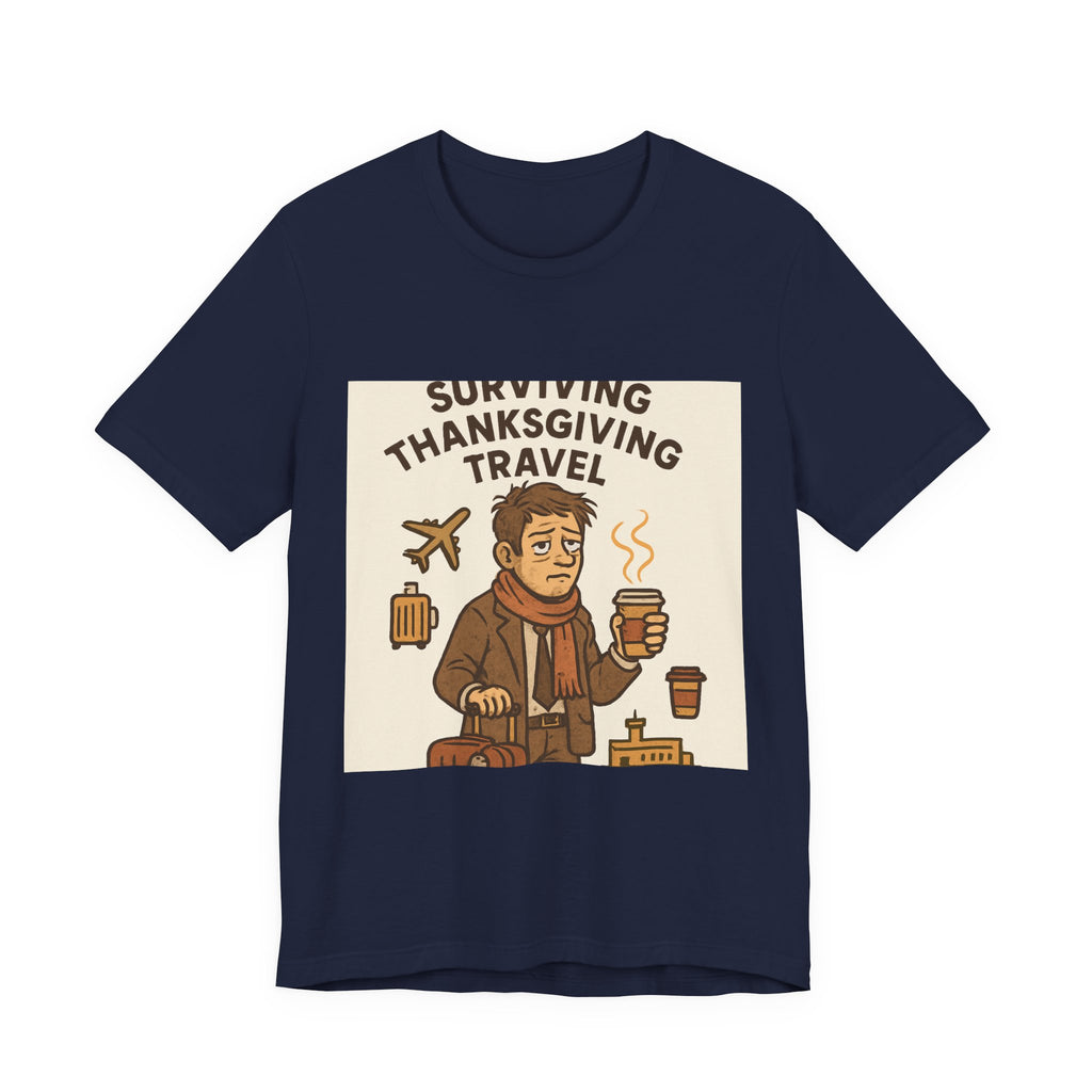 Surviving Thanksgiving Travel T‑Shirt — Funny Holiday Travel Tee