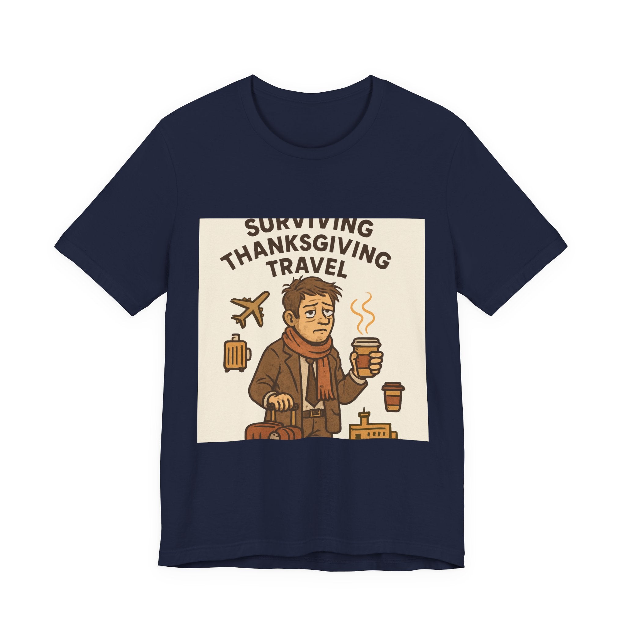 Surviving Thanksgiving Travel T‑Shirt — Funny Holiday Travel Tee