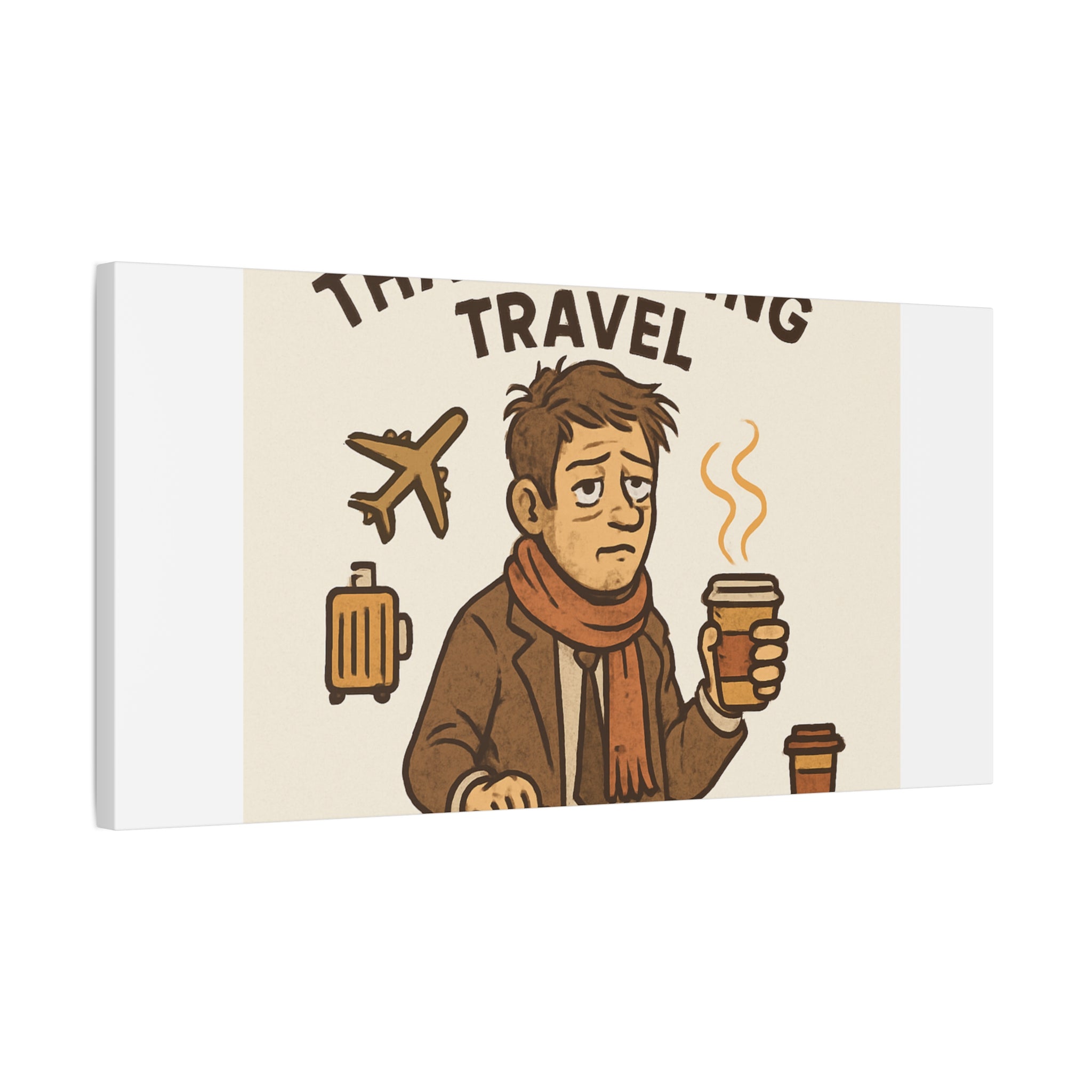 Surviving Thanksgiving Travel Canvas Art — Funny Travel Humor Wall Decor