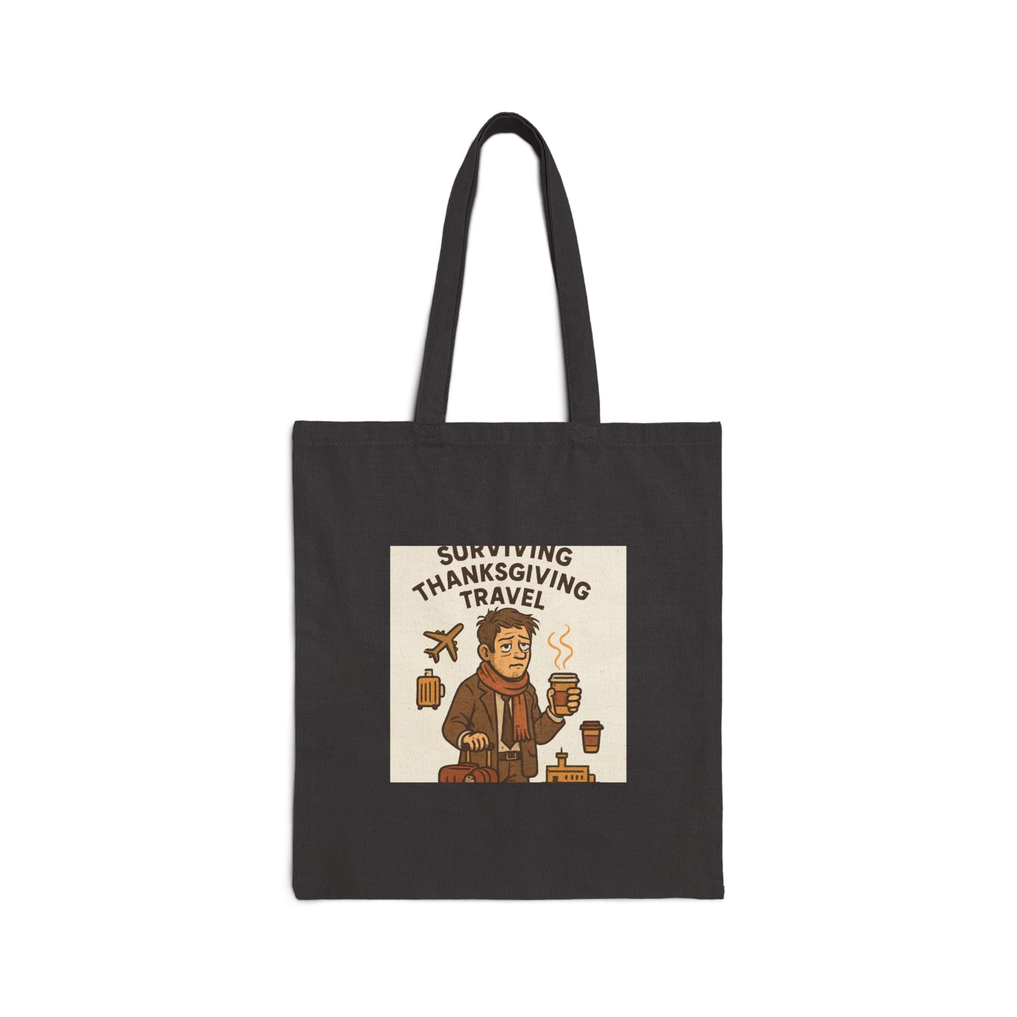 Tote — "Surviving Thanksgiving Travel" Funny Holiday Tote Bag