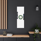 Canvas Wall Art - 'Glamour in Every Moment' Green Laurel Wreath