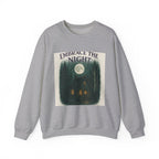 Embrace the Night Sweatshirt - Moonlit Cabin Forest Cozy Crewneck