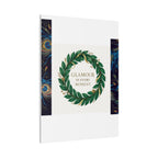 Canvas Wall Art - 'Glamour in Every Moment' Green Laurel Wreath