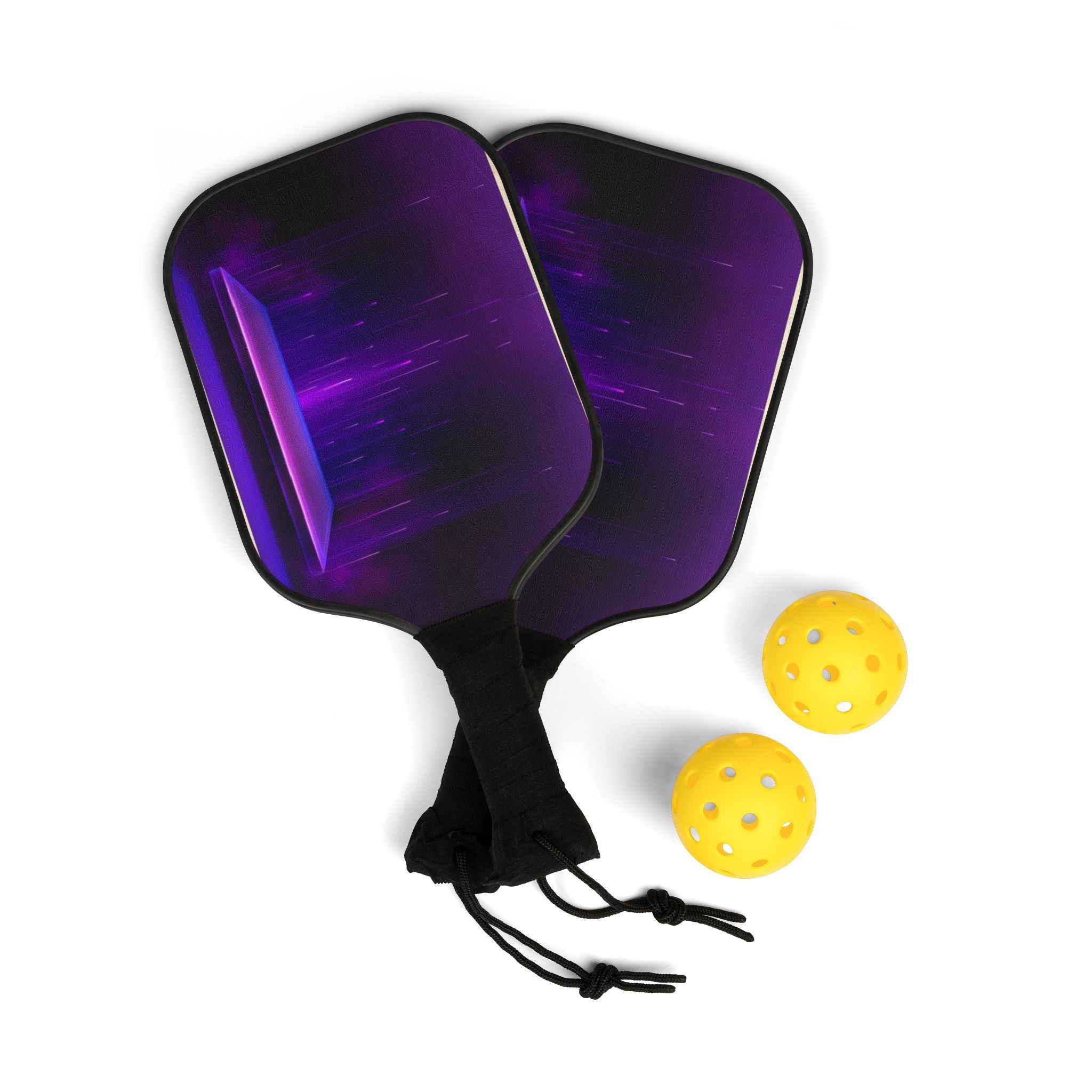 Pickleball Paddle Set — Gold Crown Design Pickleball Kit (2 Paddles + 2 Balls)