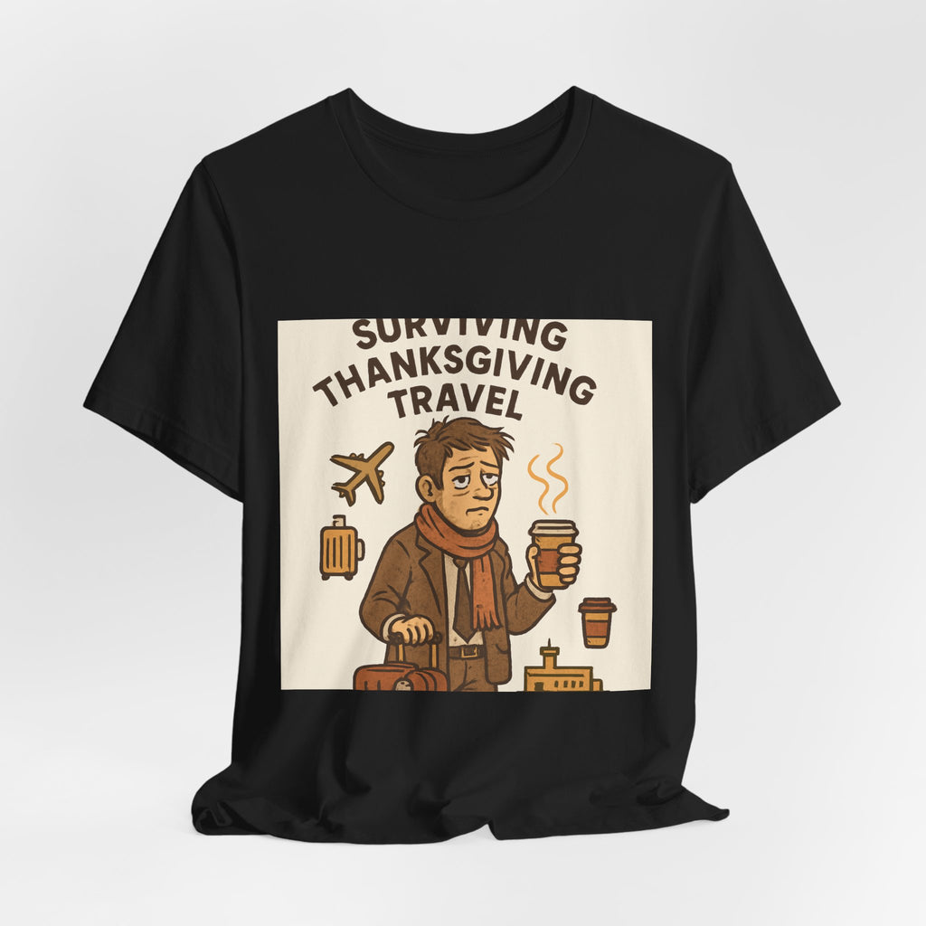 Surviving Thanksgiving Travel T‑Shirt — Funny Holiday Travel Tee