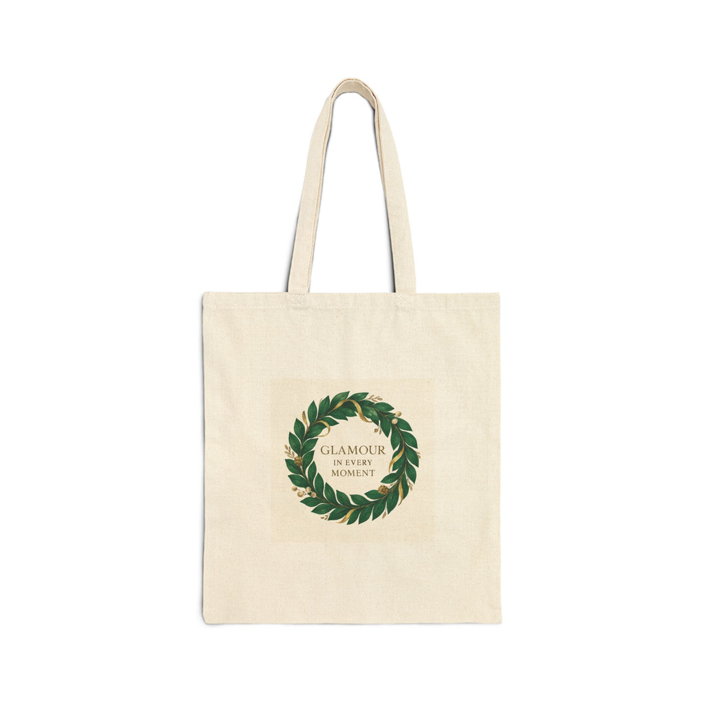 Tote Bag - 'Glamour & Grace' Laurel Wreath Cotton Canvas Tote