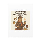 Surviving Thanksgiving Travel Canvas Art — Funny Travel Humor Wall Decor