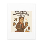Surviving Thanksgiving Travel Canvas Art — Funny Travel Humor Wall Decor