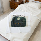 Embrace the Night Velveteen Plush Blanket — Cozy Moonlit Cabin Throw