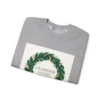 Crewneck Sweatshirt — "Glamour In Every Moment" Wreath Graphic