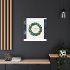 Canvas Wall Art - 'Glamour in Every Moment' Green Laurel Wreath