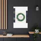 Canvas Wall Art - 'Glamour in Every Moment' Green Laurel Wreath